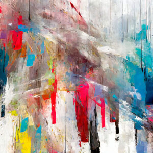 Farverig kunstplakat Stout III