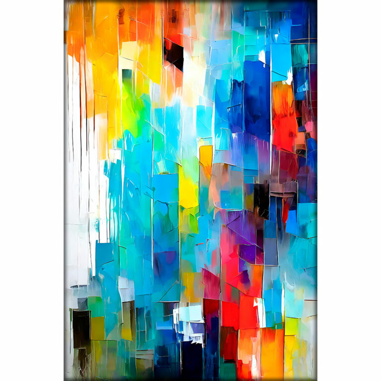 Farverigt canvas billede Tiles I