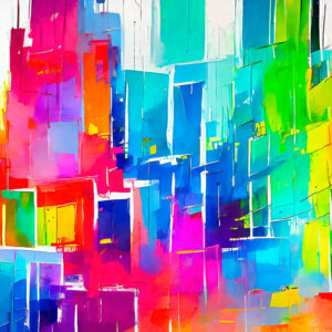 Kunstplakat moderne Hues III