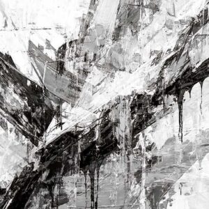 Kunstplakat sort hvid Charcoal III