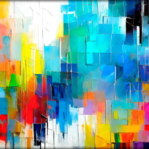 Moderne abstrakt lærredsprint Tiles III
