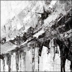 Sort hvid lærredsbillede Charcoal II
