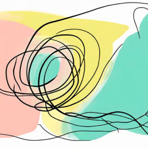 Stor plakat minimalistisk Doodles IV