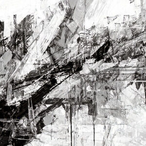 Stor sort hvid plakat Charcoal IV