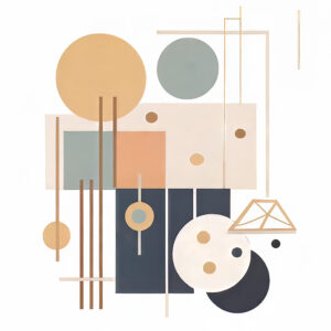 Abstrakt bauhaus plakat Blueprint II