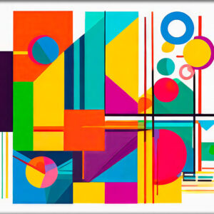 Abstrakt lærredsprint bauhaus Mosaic III
