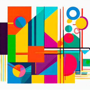Bauhaus abstrakt plakat Mosaic III
