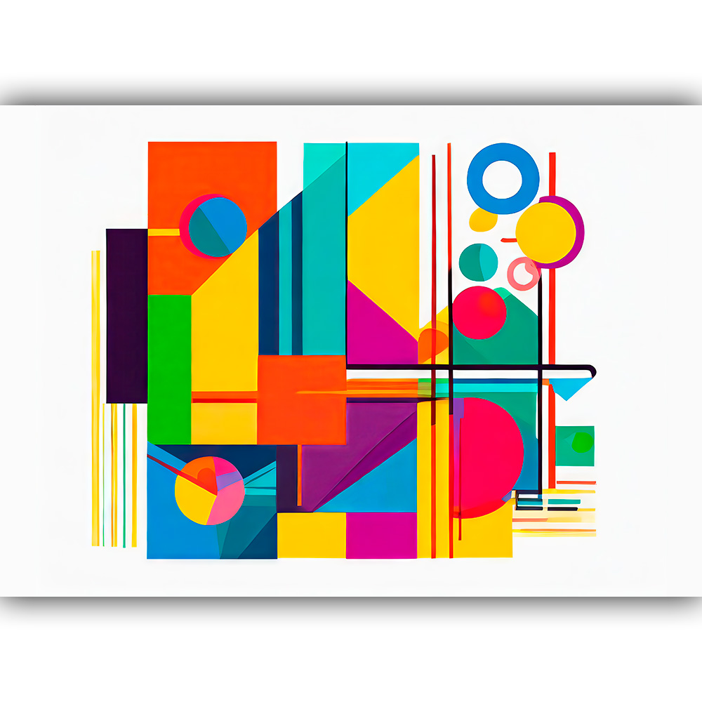 Bauhaus abstrakt plakat Mosaic III