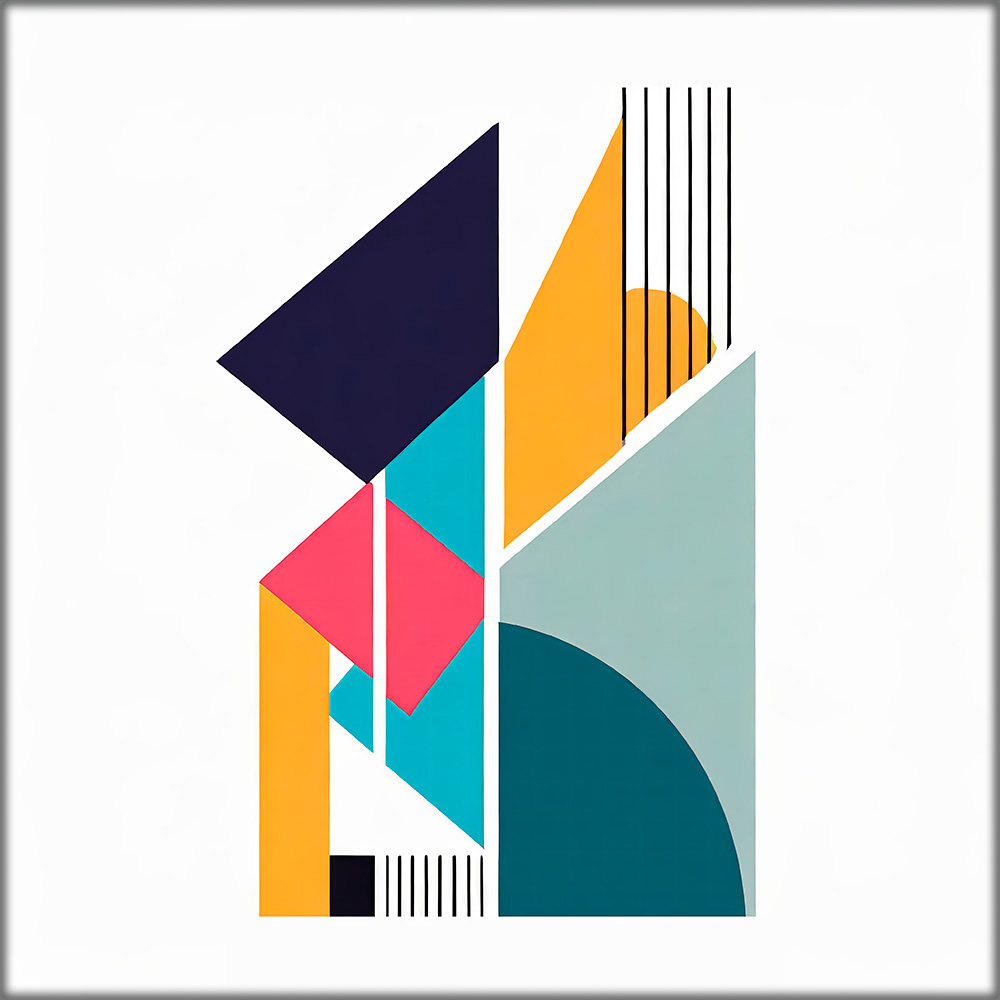 Bauhaus billede farverigt Apart II