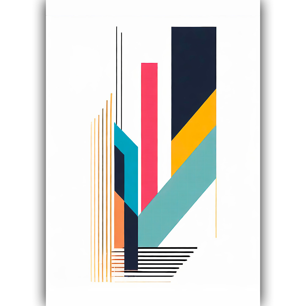 Bauhaus plakat med farver Apart I