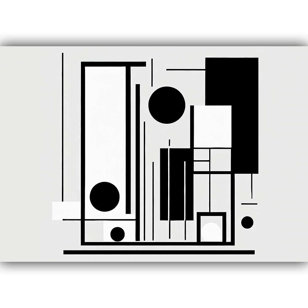 Bauhaus plakat sort hvid Pipes III