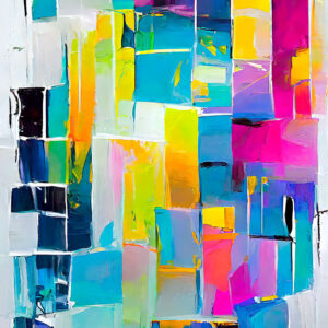 Farverig ekspressionisme kunst plakat Brights I