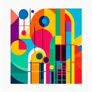 Moderne bauhaus kunstplakat Mosaic II