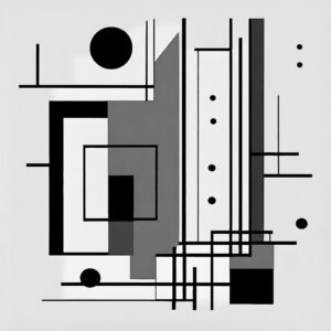 Sort hvid bauhaus plakat Pipes II