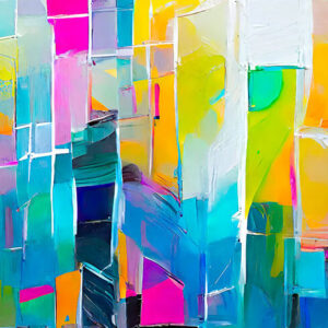 Stor ekspressionisme kunst plakat Brights IV
