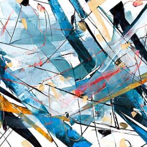Stor ekspressionistisk kunst plakat Shatter IV