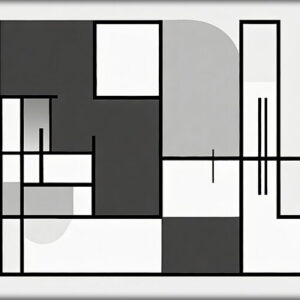 Stort sort hvid bauhaus billede Pipes IV