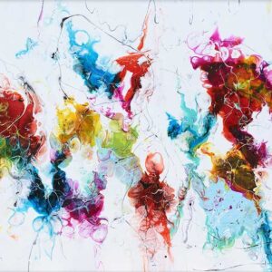 Maleri kunst farverigt Stellar IV