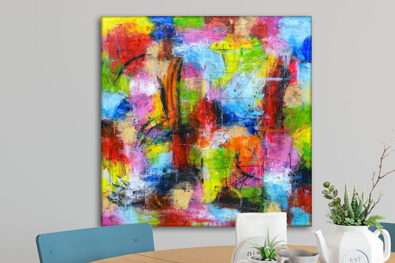 Stue malerier med flotte farver