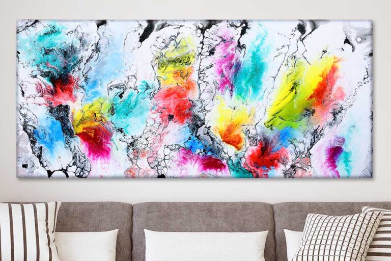 Væg kunst i flotte farver