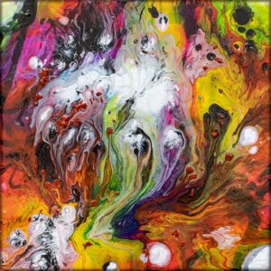 Lille kunst maleri moderne Burst II