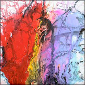 Lille maleri med kunst Fluctuation II