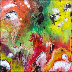 Moderne lille kunstmaleri Bloom III