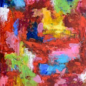 Intuition II – canvas billede i røde farver