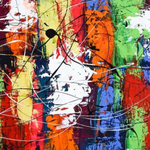 Vibrant V – stort lærredsbillede med farver