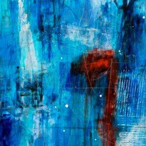 Tides IV - blåt canvas billede