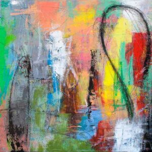 Traces I - maleri med farver