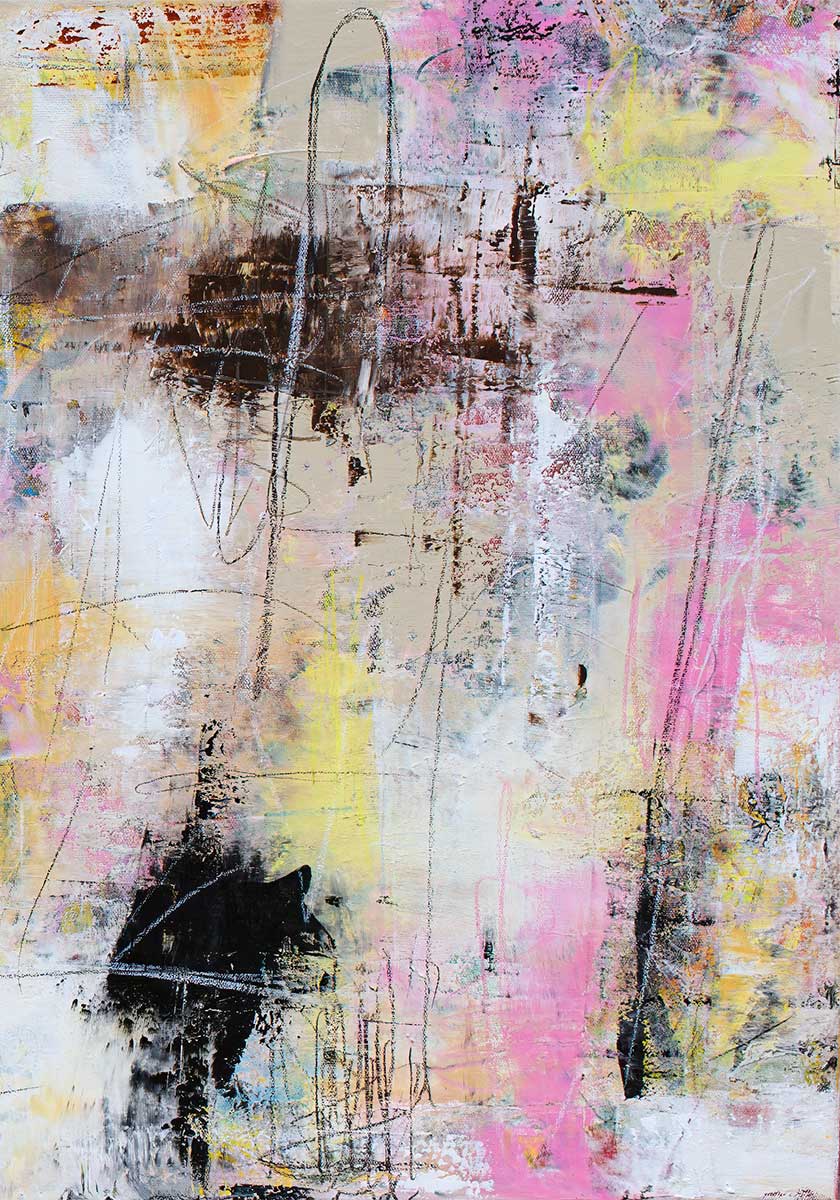 Alleviate VIII - plakat kunst beige farver