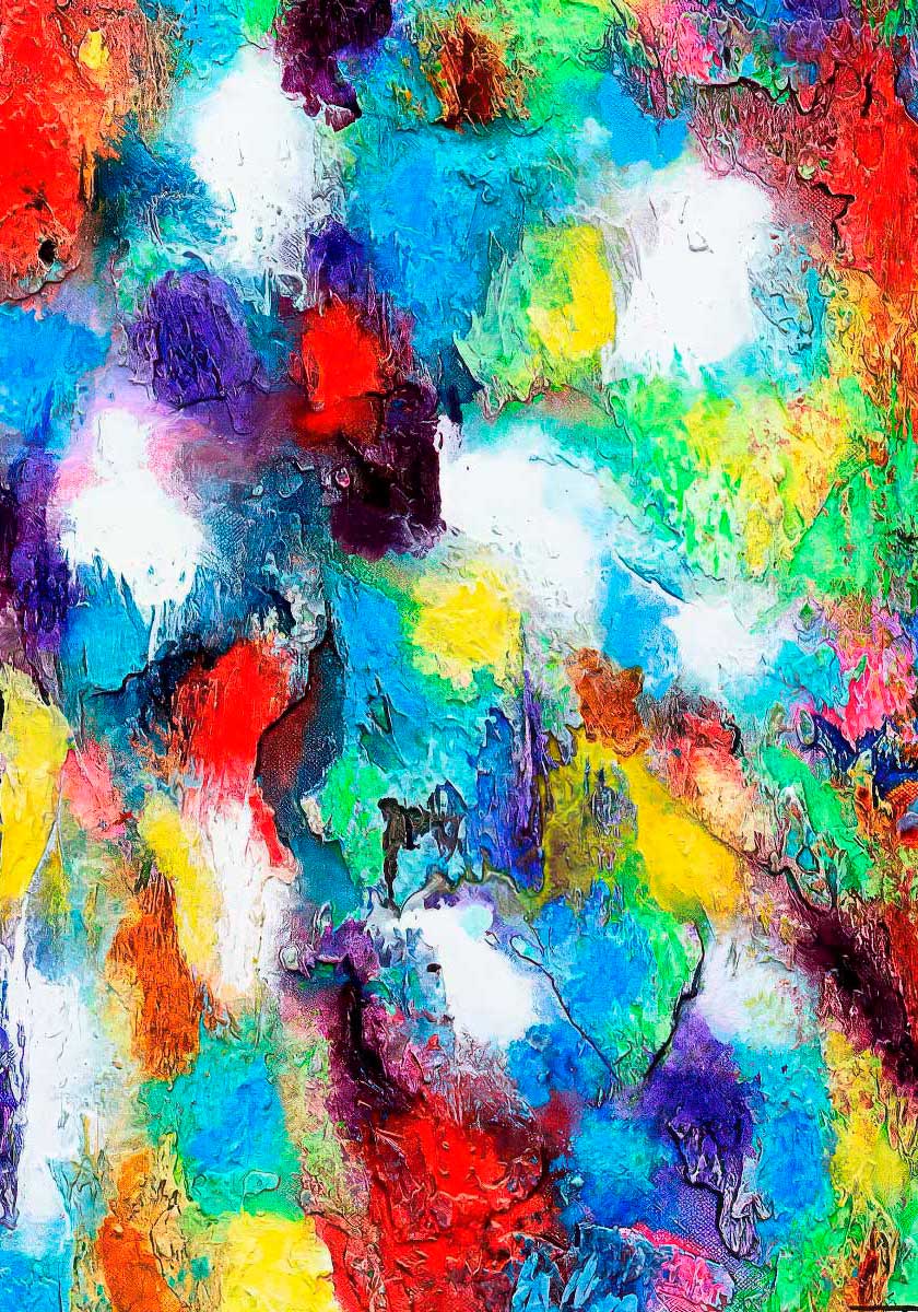 Alteration II - plakat farverig med kunst