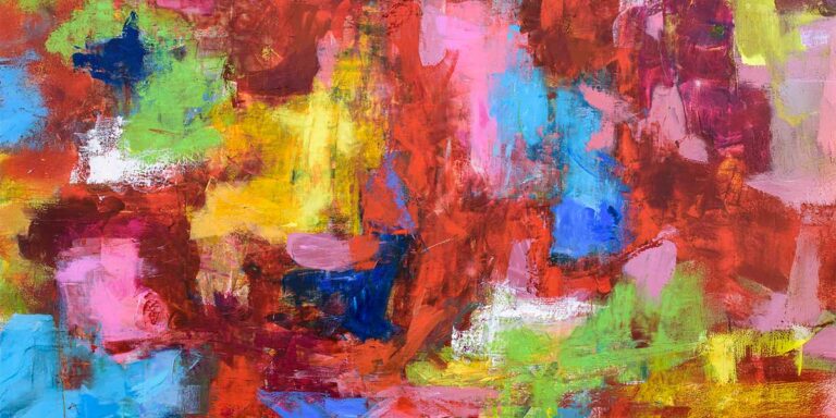 Intuition III - farverigt canvas billede