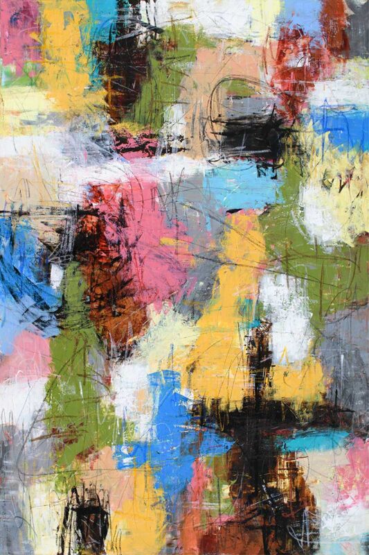 Original kunst med lag og struktur